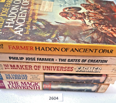Vintage Lot of 5 Science Fiction/Fantasy Books by Philip Jose Farmer bc25 2604