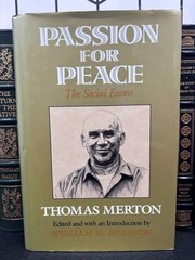 Passion for Peace Social Essays Thomas Merton William Shannon Crossroad HC DJ VG