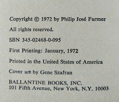 Philip Jose Farmer – Time’s Last Gift – Ballantine Books First Printing 1972