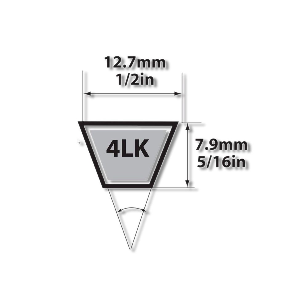 Mitsuboshi Super KB 4LK840 V-Belt 0.5 in W X 84 in L For Riding Mowers 4LK840A
