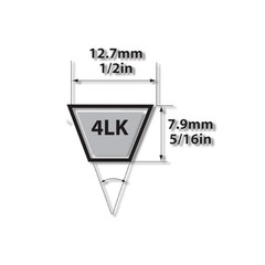 Mitsuboshi Super KB 4LK840 V-Belt 0.5 in W X 84 in L For Riding Mowers 4LK840A