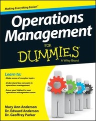 Operations Management For Dummies – Paperback By Anderson, Mary Ann – VERY GOOD