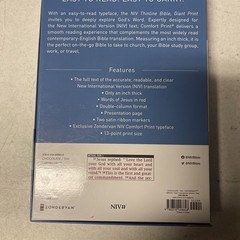 Thinline Bible by Zondervan Staff (2017, Imitation Leather)