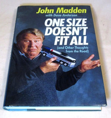 SIGNED One Size Doesn’t Fit All by John Madden First Edition 1988